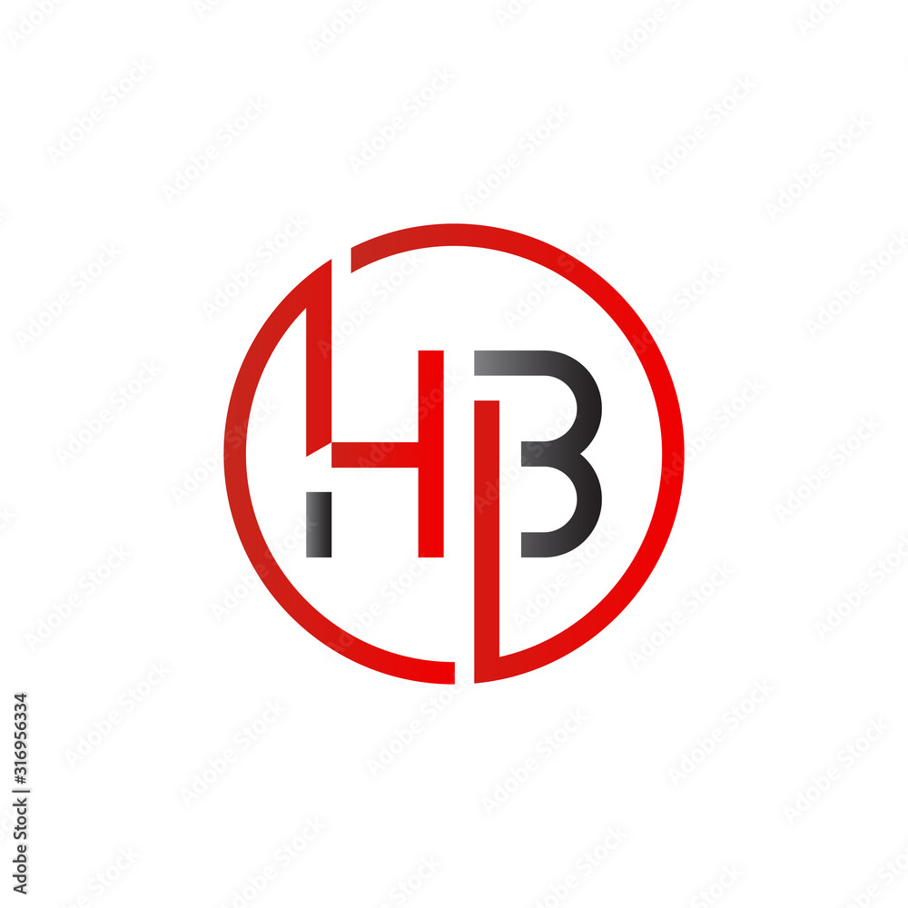 letter HB Logo Design Vector Template. Initial HB Letter Design Vector Illustration letter HB Logo Design Vector Template. Initial HB Letter Design Vector Illustration