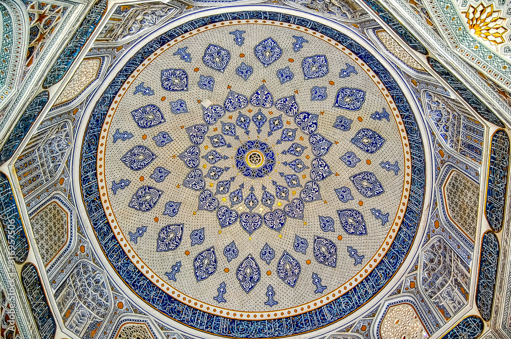 Interior of the mosque in the Samarkand 