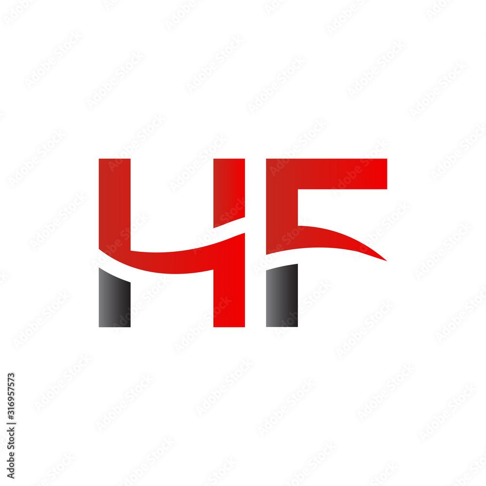 letter HF Logo Design Vector Template. Initial HF Letter Design Vector Illustration letter HF Logo Design Vector Template. Initial HF Letter Design Vector Illustration