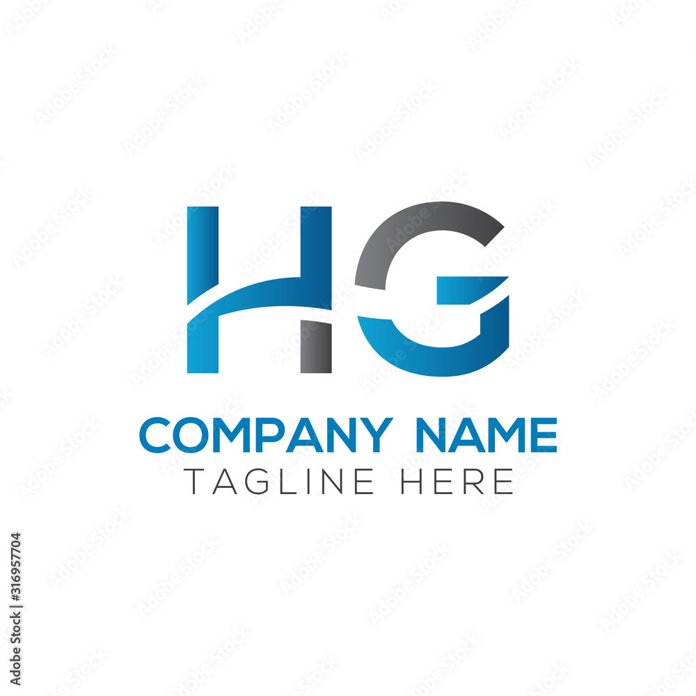 letter HG Logo Design Vector Template. Initial HG Letter Design Vector Illustration letter HG Logo Design Vector Template. Initial HG Letter Design Vector Illustration