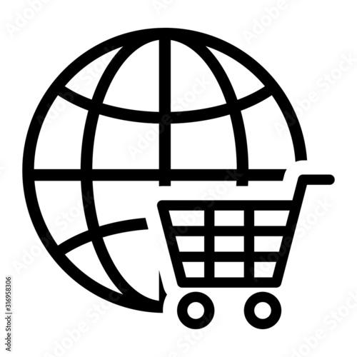  Shopping icon vector. E-commerce illustration sign. eshop symbol.