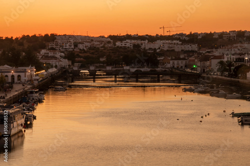 Sunset landscape of Tavira city