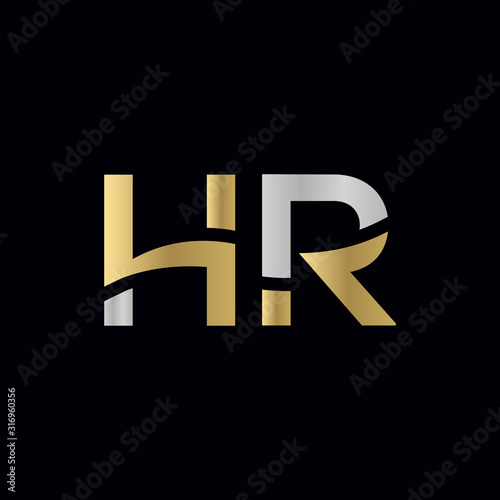 letter HR Logo Design Vector Template. Initial HR Letter Design Vector Illustration