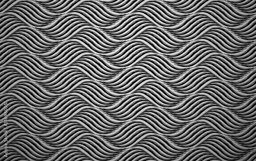The geometric pattern with wavy lines. Seamless vector background. Black texture. Simple lattice graphic design The geometric pattern with wavy lines. Seamless vector background. Black texture. Simple lattice graphic design