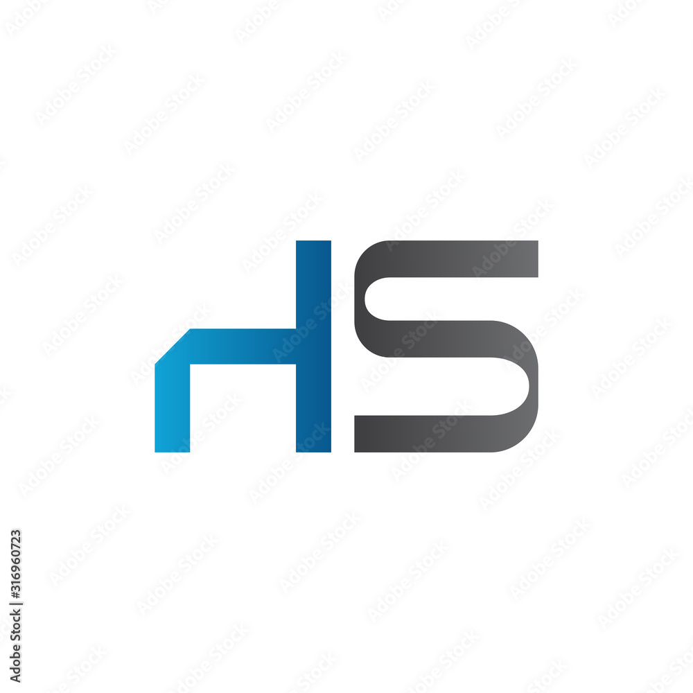 letter HS Logo Design Vector Template. Initial HS Letter Design Vector Illustration letter HS Logo Design Vector Template. Initial HS Letter Design Vector Illustration
