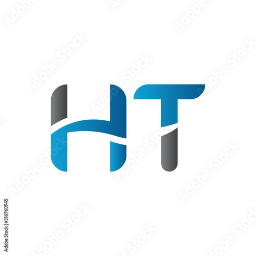 letter HT Logo Design Vector Template. Initial HT Letter Design Vector Illustration