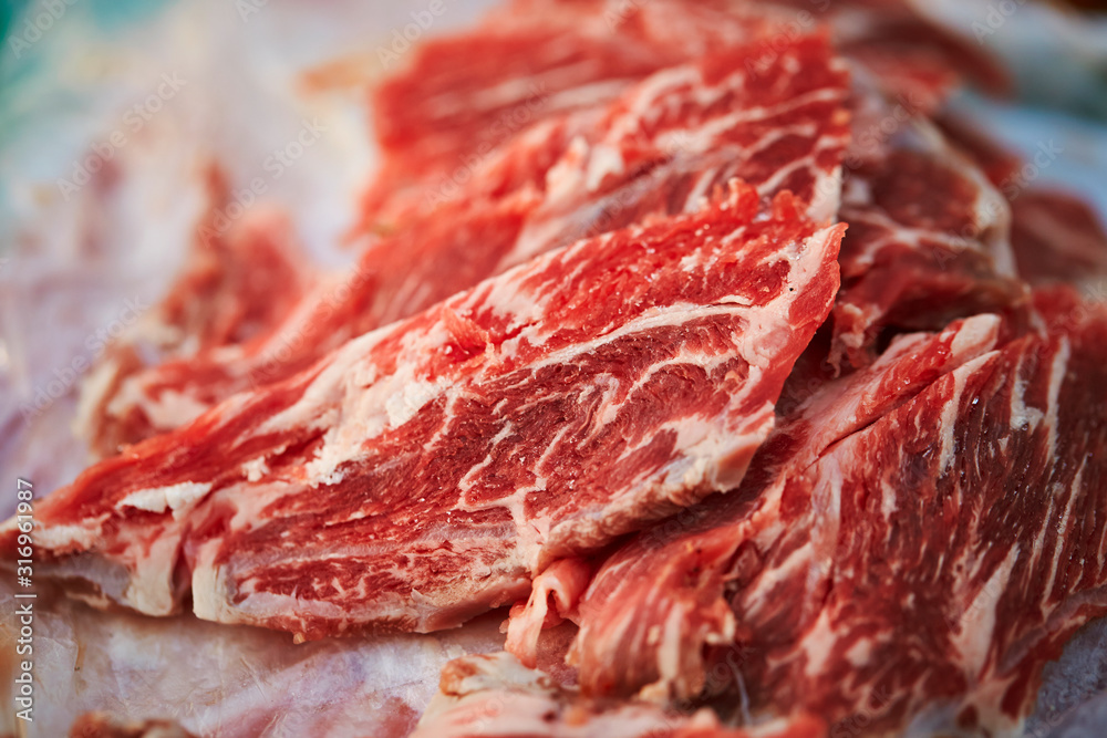 Raw beef meat for barbecue Raw beef meat for barbecue