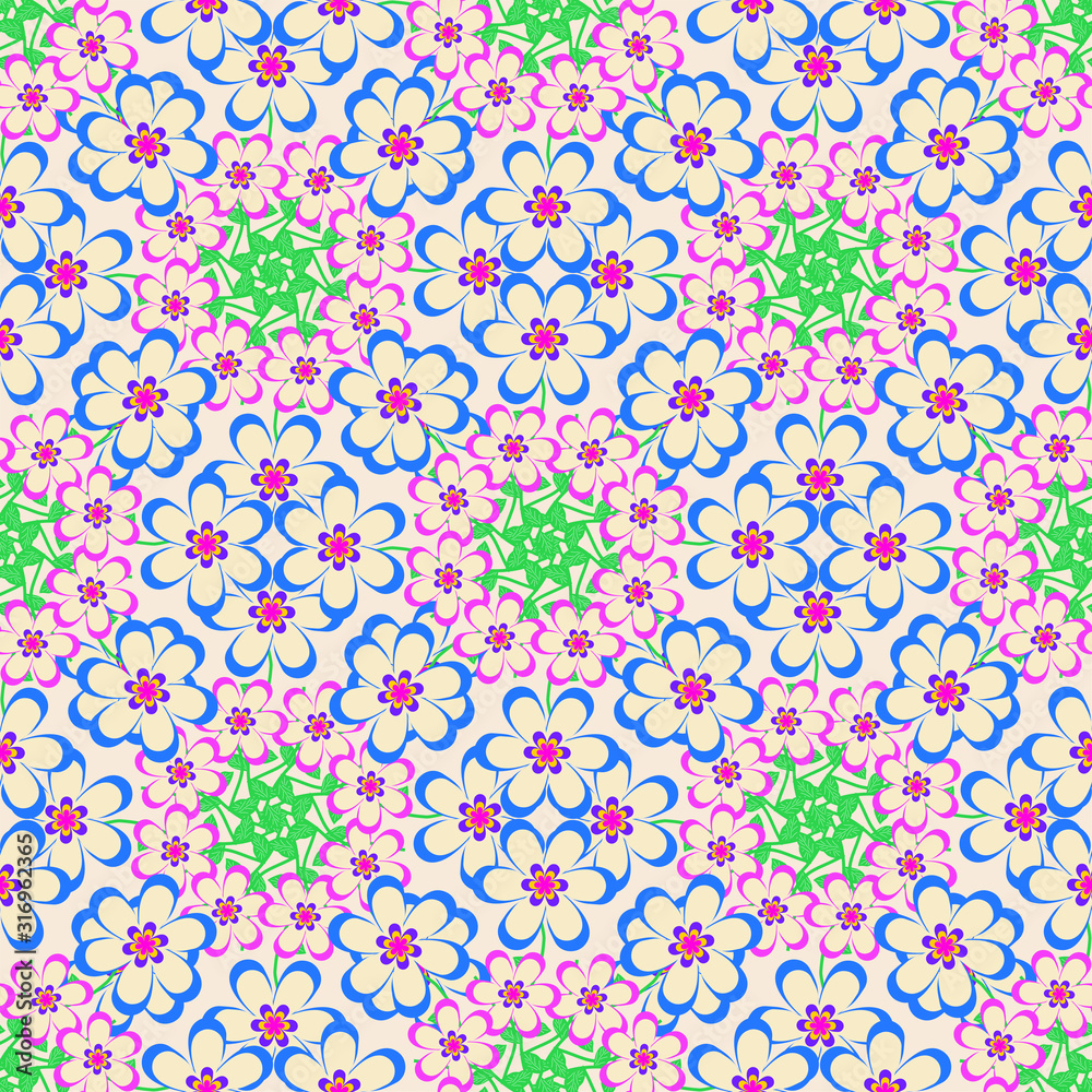 seamless pattern with flowers