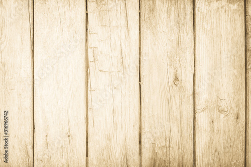 Old Wood plank brown texture for decoration background. Wooden wall all antique cracking furniture painted weathered white vintage peeling wallpaper. Plywood or woodwork teak hardwood seamless nature.