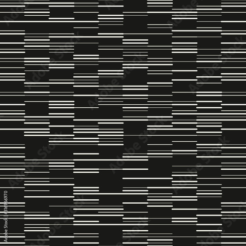Seamless monochromatic modern pattern. Vector stylish background. Minimalistic cool texture of random dotted rounded lines.