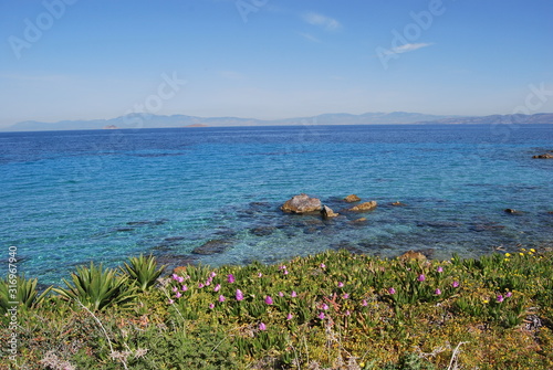 Eghina, Egina, Aegina, Grecia 2018- island of Greece from the Aegean Sea in the Saronic Gulf