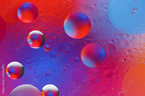 colored neon bubbles on gradient background