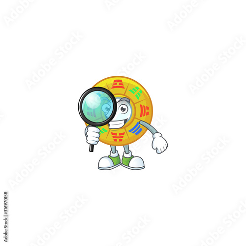 Smart One eye chinese circle feng shui Detective character style