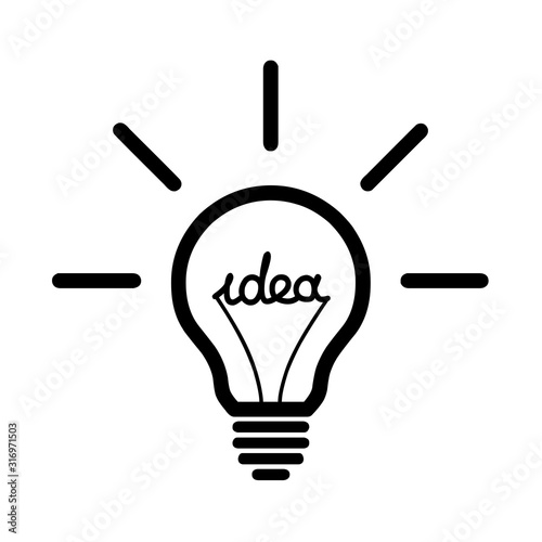 Lightbulb idea symbol icon