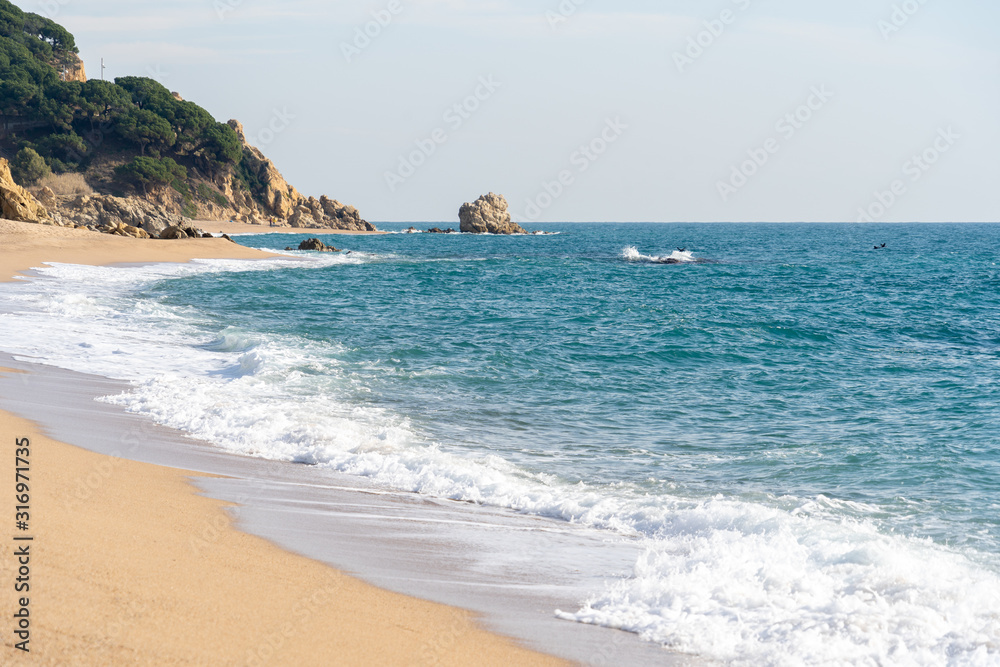 Sant Pol de Mar Calella playa del Mediterráneo dentro del Maresme