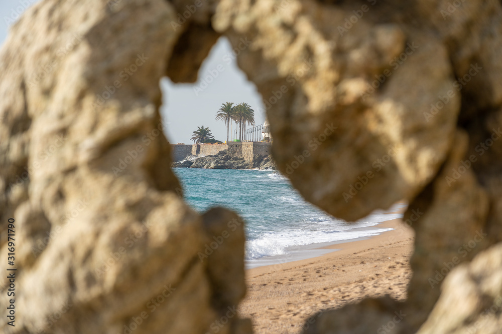 san pol de mar, calella mediterranean beach within the maresme 