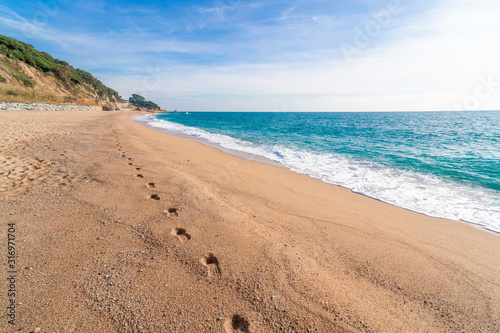 san pol de mar  calella mediterranean beach within the maresme 