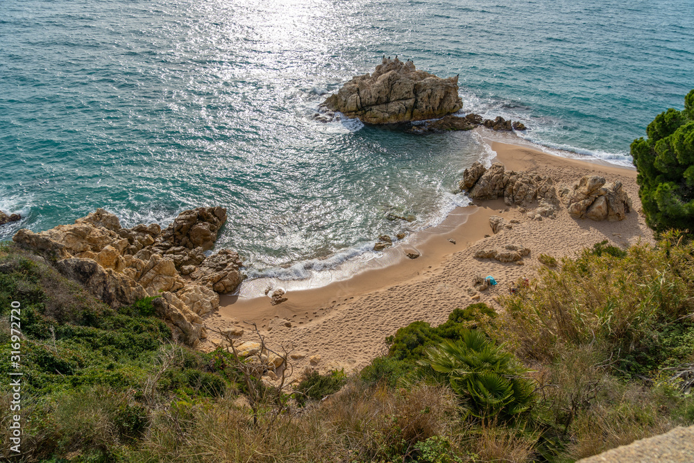 san pol de mar, calella mediterranean beach within the maresme 