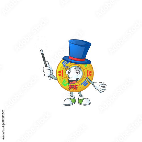 A picture of chinese circle feng shui performance as a Magician