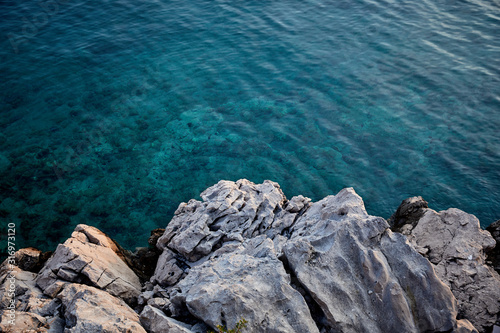 beautiful sea and rocks in Montenegro