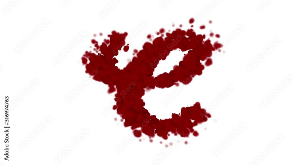 Blood alphabet letter C uppercase isolated on white. Blood alphabet letter C uppercase isolated on white.