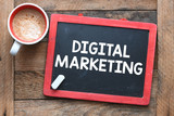 Digital marketing business text concept.