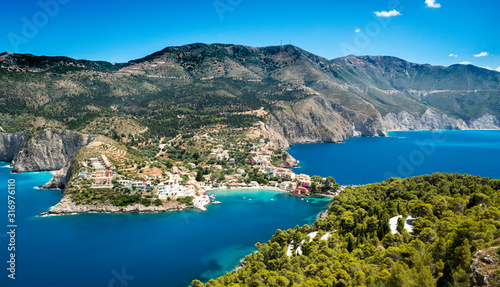The quaint small beach town of assos asos on the greek island kefalonia is picture perfect greece