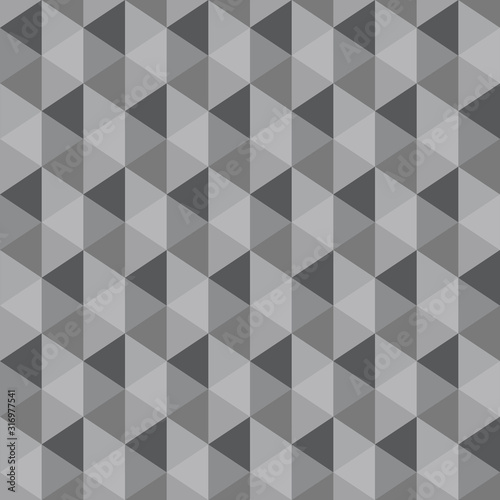 Abstract seamless vector pattern. Wallpaper in geometric ornamental style for design. Triangles background.