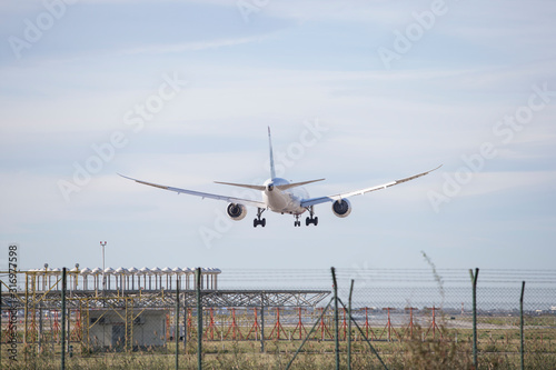 Passenger plane about to land.