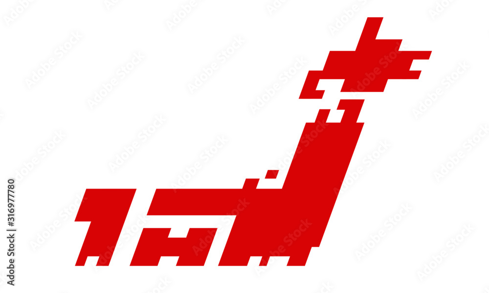 シンプルでシャープな日本地図のイラスト Stock Vector Adobe Stock