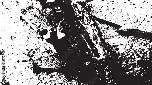 Black and white vintage grunge futuristic background. Suitable to create unique overlay textures with the effect of scratching, breaking, antiquity and old materials.