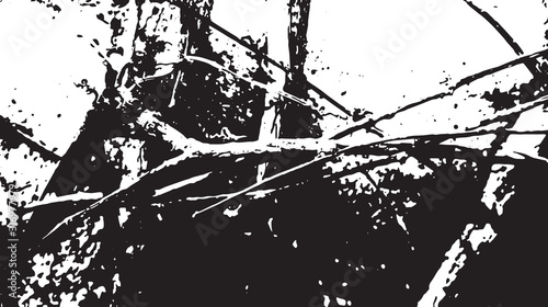 Black and white vintage grunge futuristic background. Suitable to create unique overlay textures with the effect of scratching, breaking, antiquity and old materials.