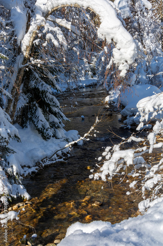 winter landschaft in den österreichischen alpen photo