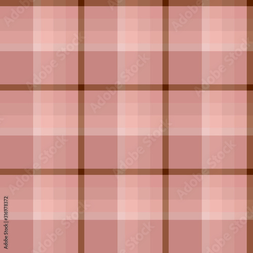 Seamless pattern in discreet pink and brown colors for plaid, fabric, textile, clothes, tablecloth and other things. Vector image.