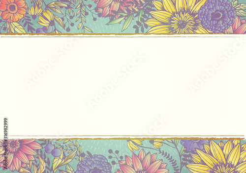 レトロな花柄の背景素材 ポップ 手書きイラスト 青 水色 Stock Illustration Adobe Stock