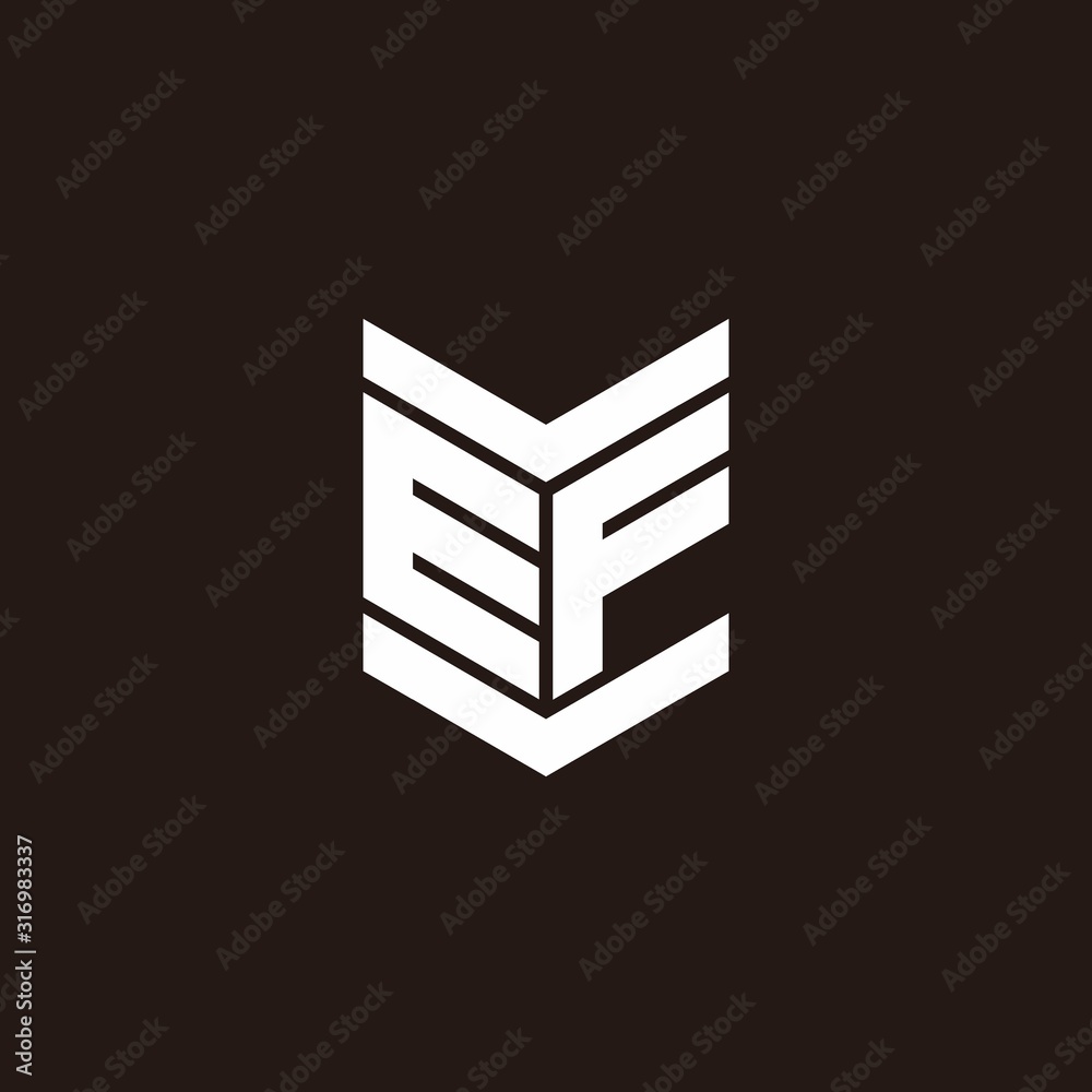 Logo alphabet monogram with emblem style