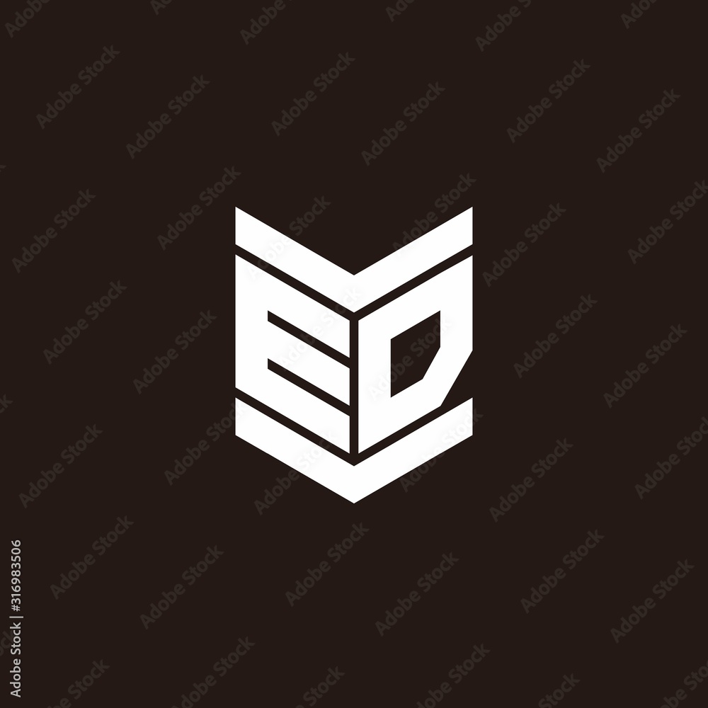 Logo alphabet monogram with emblem style Logo alphabet monogram with emblem style