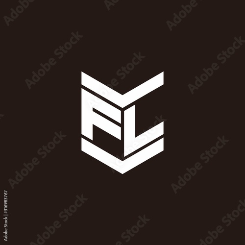 Logo alphabet monogram with emblem style