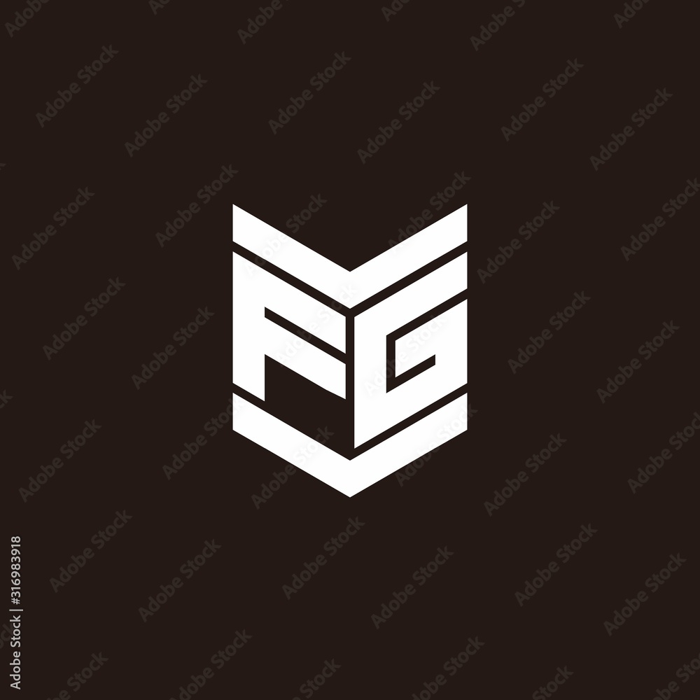 Logo alphabet monogram with emblem style Logo alphabet monogram with emblem style