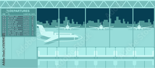 Empty airport interior