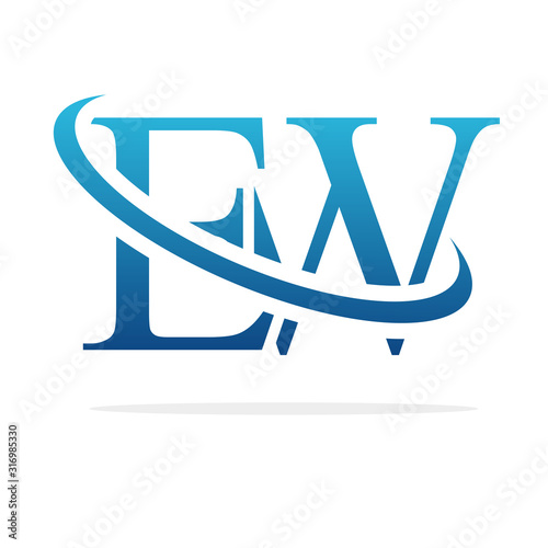 Creative EW logo icon design