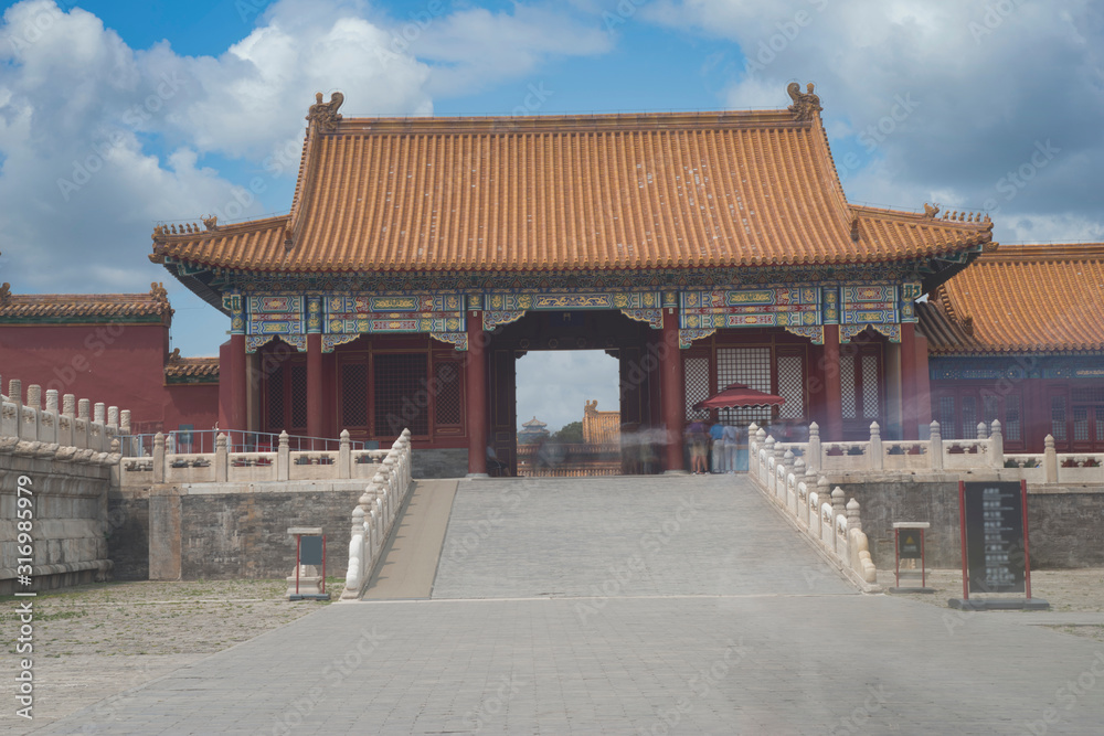 exterior of the Forbidden City in Beijing.