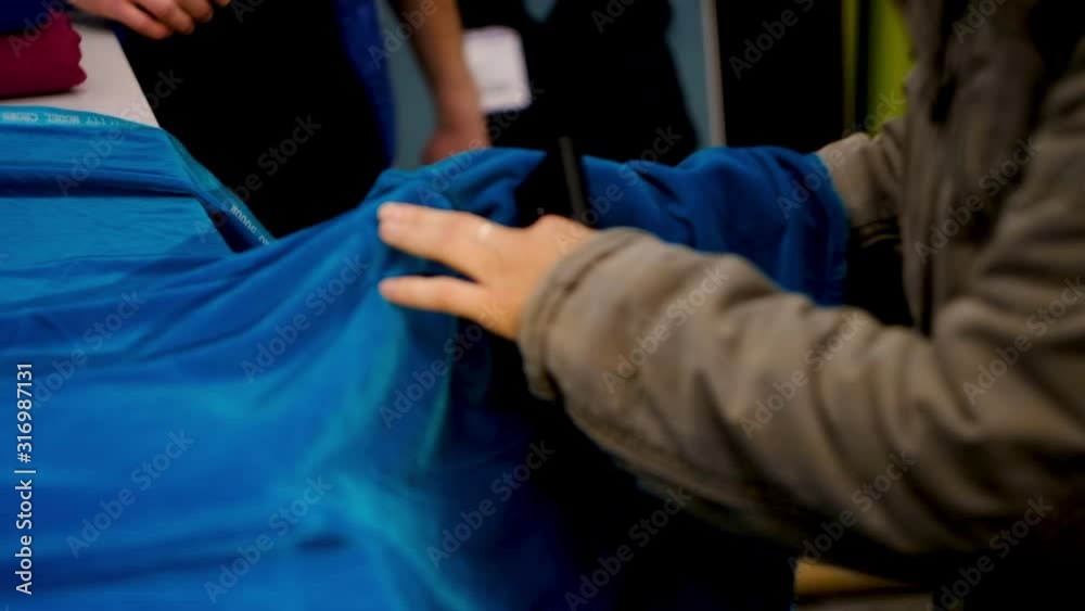 In the fabric store a large selection of fabrics, you can cut a piece and buy, as well as accessories In the fabric store a large selection of fabrics, you can cut a piece and buy, as well as accessories