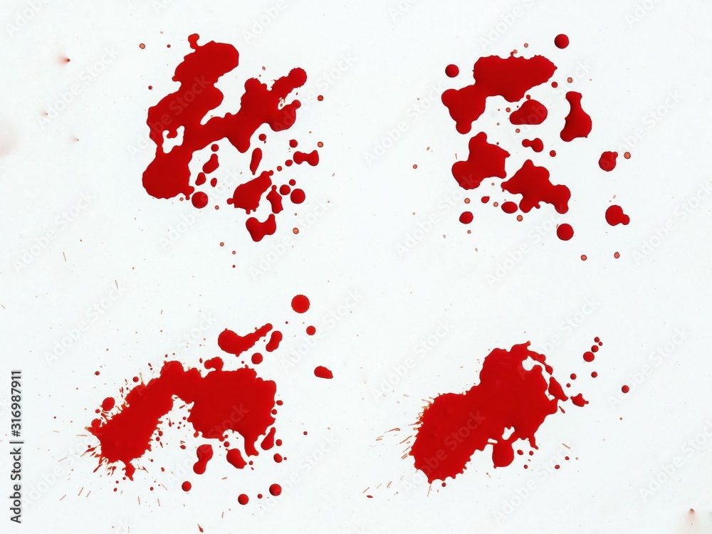 red blot on white background red blot on white background