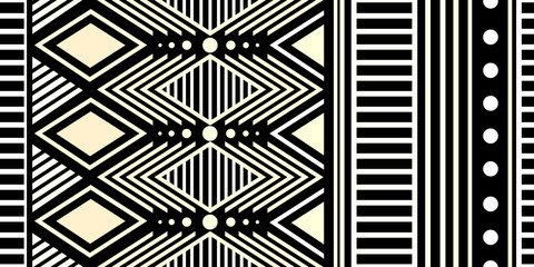 Fototapete Ethno-Muster Kreatives Ethno Muster in kräftigen Farben  © ngupakarti