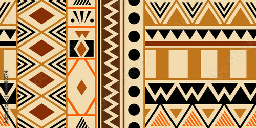 Creative ethnic style vector seamless pattern. Unique geometric vector colorful drawing. Perfect for screen background, site backdrop, wrapping paper, wallpaper, textile and surface design.