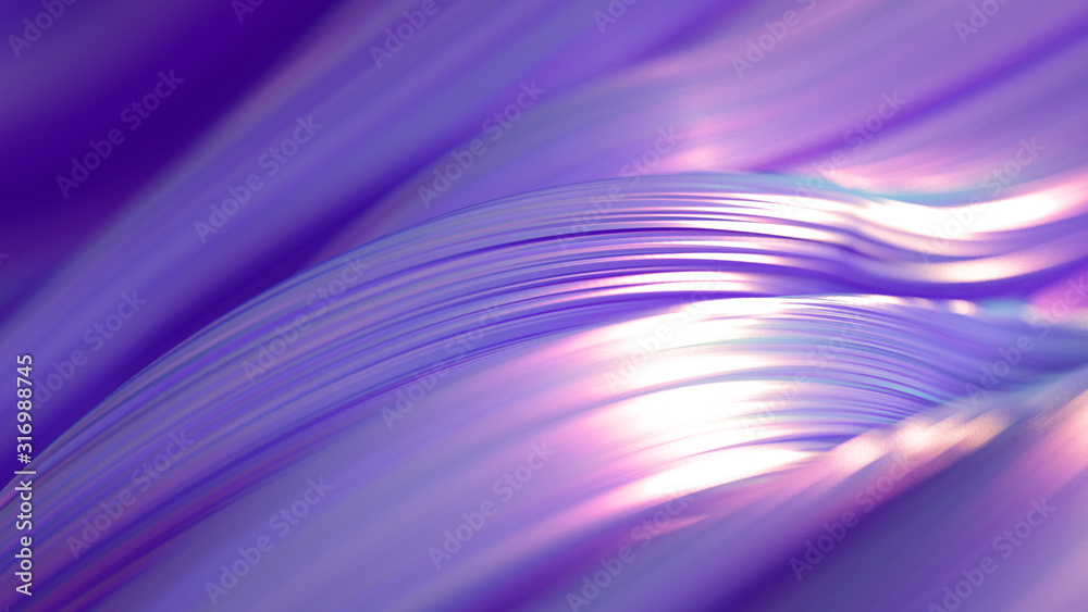 Fototapeta premium Drapery fabric with stripes. 3d illustration, 3d rendering.