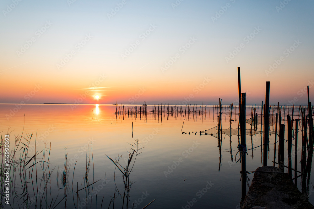 Sunset in the Albufera of Valencia (Spain) Sunset in the Albufera of Valencia (Spain)