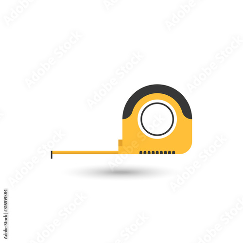 vector icon logo measurement for construction tool kit sign, flat design style