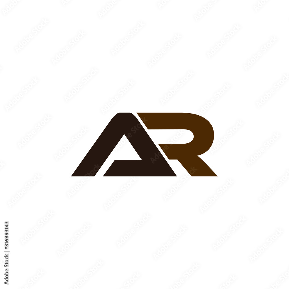 AR letter logo design in white background AR letter logo design in white background